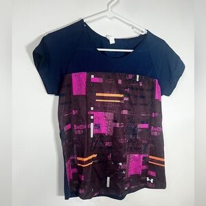 Under Armour Women’s Heat Gear Open Back Running Athletic Short Sleeve Shirt S